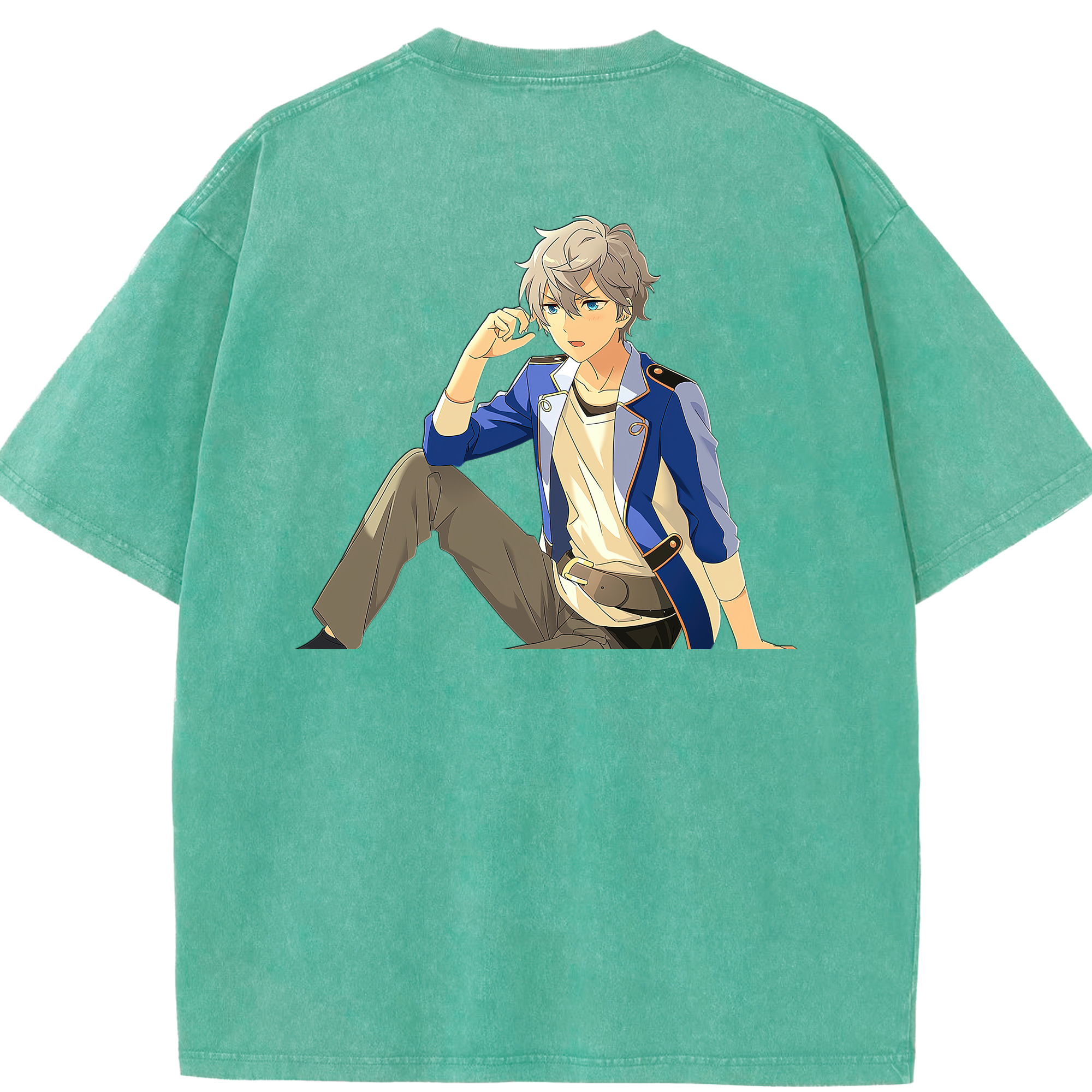 （画像用） あんさんぶるスターズ! Ensemble Stars 綿100% ヴィンテージ風 半袖Tシャツ（背面プリント）